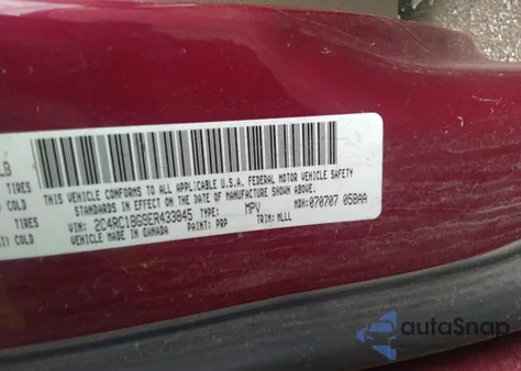 2014 Chrysler Town & Country Touring z USA, uszkodzony, nr VIN 2C4RC1BG9ER433845